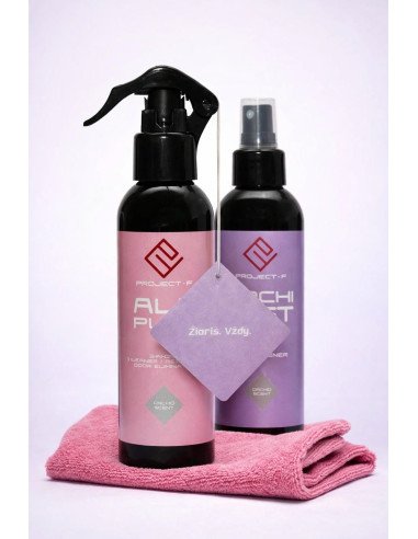 PROJECT-F - Balíček pre čistý interiér auta | ALLPURE, ORCHI MIST, vôňa a utierka